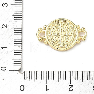 Religion Brass Saint Benedict Medal Links Connector Charms KK-P350-04G-1