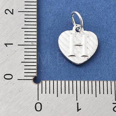 925 Sterling Silver Heart with Capital Letter Charms STER-S009-13H-S-1