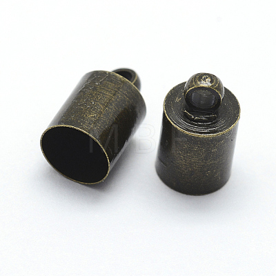 Brass Cord Ends X-KK-D219-11x7-M-1