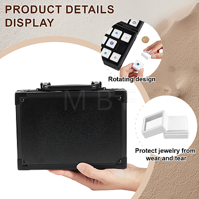 Rectangle Aluminum Alloy with MDF Organizer Cases ODIS-WH0108-093A-1