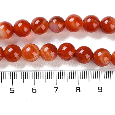 Natural Striped Agate/Banded Agate Beads Strands X-G-Z060-A01-B05-1