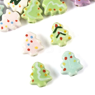 16Pcs 7 Colors Handmade Porcelain Beads PORC-FS0001-42-1