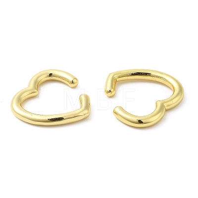 Rack Plating Brass Heart Cuff Earrings for Women EJEW-D059-16G-1