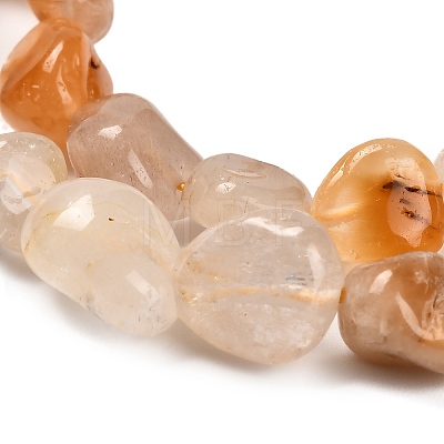 Natural Yellow Hematoid Quartz Beads Strands G-P568-C05-01-1