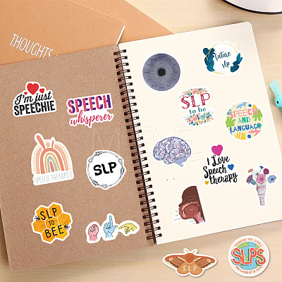 56Pcs 56 Styles Pathology Theme Paper Cartoon Stickers Sets STIC-P004-19-1