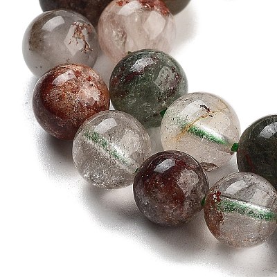 Natural Four Seasons Lodolite Quartz Beads Strands G-Z063-A02-03-1