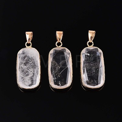 Natural Quartz Crystal Pendants G-N349-03A-G-1
