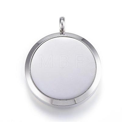 316 Surgical Stainless Steel Diffuser Locket Pendants STAS-E112-20A-1