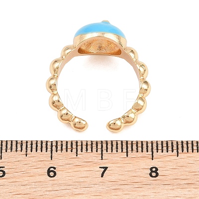 Cute Alloy Enamel Cuff Rings for Women AL-CBA3C8B-13G-1