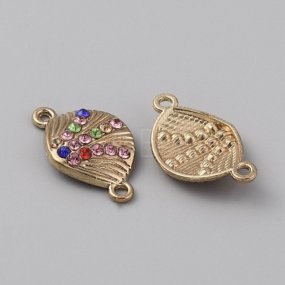 Alloy Colorful Rhinestone Connector Charms FIND-TAC0020-07-1