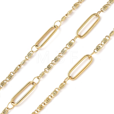 304 Stainless Steel Rectangle with Lumachina Chains CHS-C015-02B-G-1