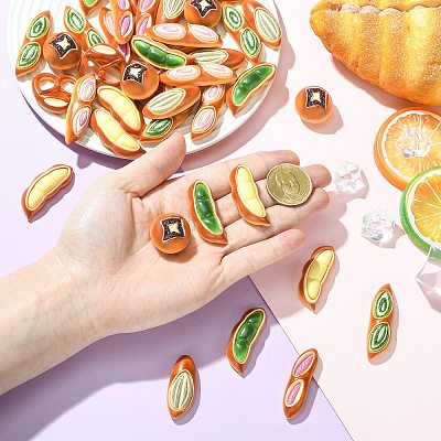 40Pcs Resin Cabochons RESI-CJZ0001-08-1