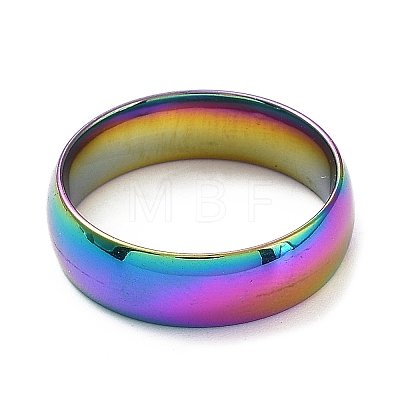 Ion Plating(IP) 304 Stainless Steel Flat Plain Band Rings STAS-I160-A-22mm-M-1