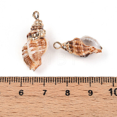 Natural Sea Shell Pendants SSHEL-N038-45-1
