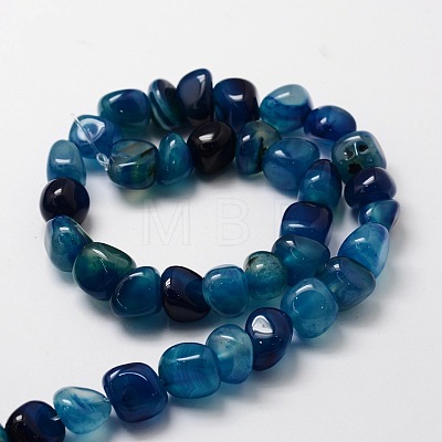 Dyed Natural Agate Chip Beads Strands X-G-E329-16A-1