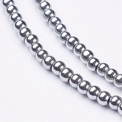 Non-Magnetic Synthetic Hematite Beads Strands G-G094-2mm-1