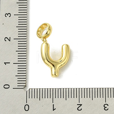 Rack Plating Brass with ABS Plastic Pearl European Dangle Charms KK-G501-02Y-G-1