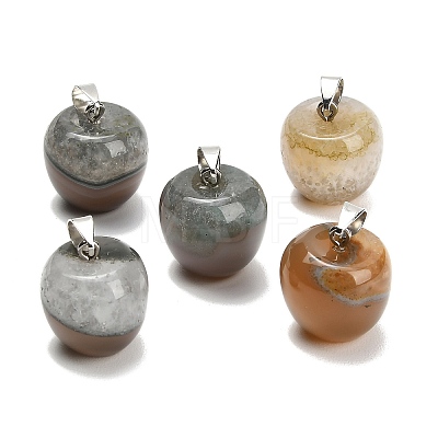 Teachers' Day Natural Agate Pendants GG-K002-14E-1