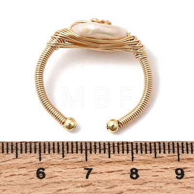 Brass Cuff Open Rings RJEW-D344-03G-1