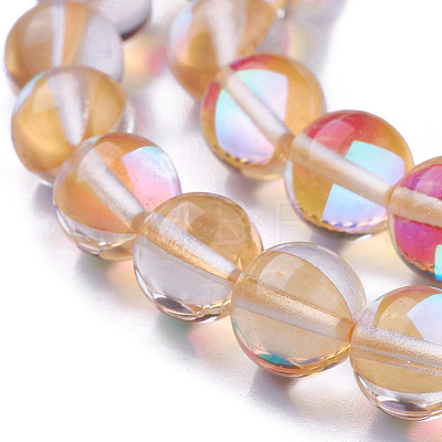 Synthetic Moonstone Beads Strands G-F143-6mm-15-1