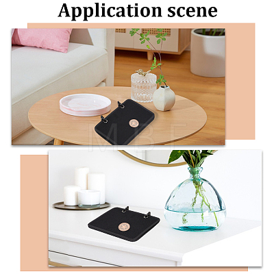 4Pcs Rectangle Velvet Binder Badge Armband Patch Display Board DIY-WH20062-165C-1