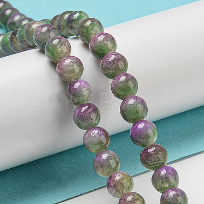 Dyed Natural White Jade Beads Strands G-F764-01F-1