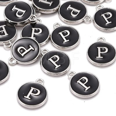 Platinum Plated Alloy Charms X-ENAM-S118-02P-P-1