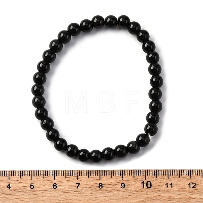 Natural Rainbow Obsidian Stretch Bracelets BJEW-F315-6mm-1