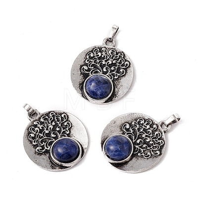Natural & Synthetic Gemstone Alloy Pendants FIND-E023-05AS-1