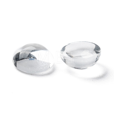 Transparent Half Round Glass Cabochons X-GGLA-R027-8mm-1