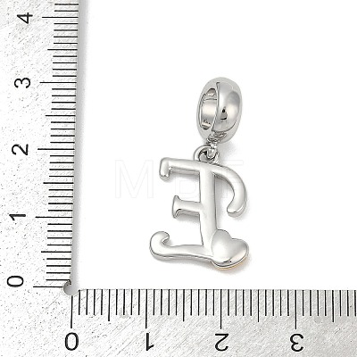 Brass European Dangle Charms KK-Z097-01E-GP-1