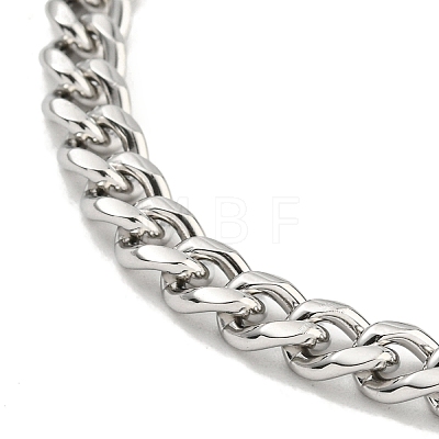 Non-Tarnish 201 Stainless Steel Curb Chain Bracelets for Women and Men BJEW-F473-08P-02-1