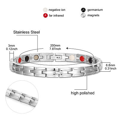 SHEGRACE Stainless Steel Watch Band Bracelets JB652A-1
