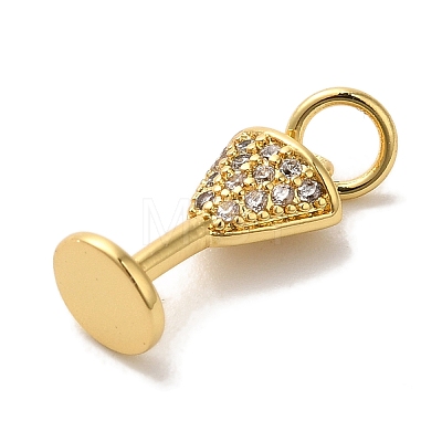 Brass Micro Pave Cubic Pendants X-KK-U027-07G-03-1