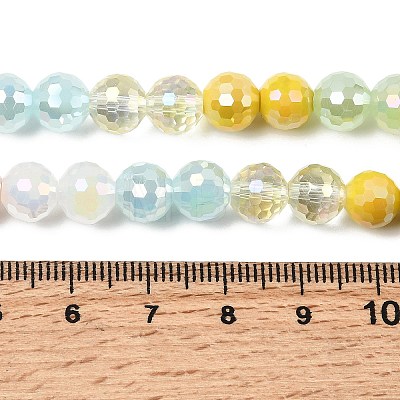 Electroplate Glass Beads Strands EGLA-D300-06-8mm-16-1