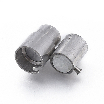304 Stainless Steel Magnetic Clasps with Glue-in Ends STAS-D242-30P-1
