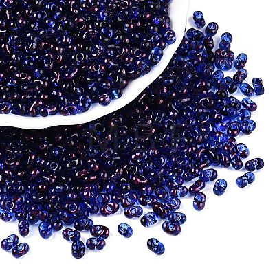 Picasso Spray Painted Glass Seed Beads SEED-T006-04-7-1