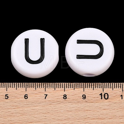 Opaque Acrylic European Beads AC-CBA3BDD-01U-1