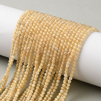 Natural Yellow Garnet Beads Strands G-Z129-C01-3mm-01-1