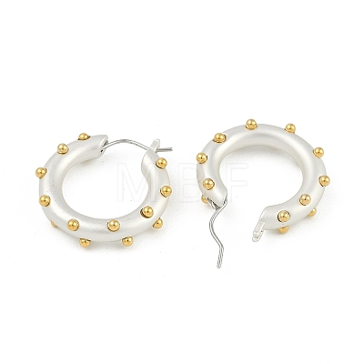 Brass Ring Hoop Earrings EJEW-Q391-22S-1