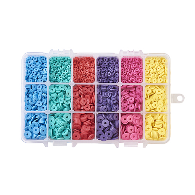 6 Colors Handmade Polymer Clay Beads CLAY-JP0001-04-1