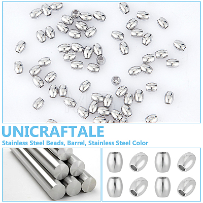 Unicraftale 80Pcs 201 Stainless Steel Beads STAS-UN0056-11-1