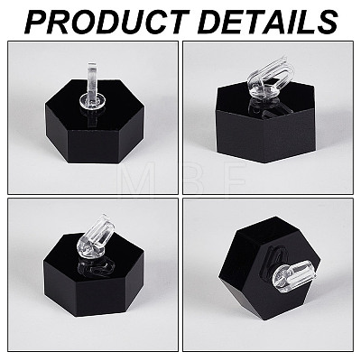 Acrylic Finger Ring Display Holders RDIS-WH0020-02A-02-1