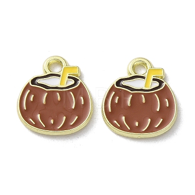 Fruit Alloy Enamel Charms PALLOY-S058-01LG-17-1