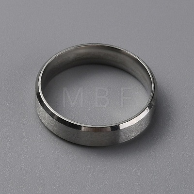 Matte Style 304 Stainless Steel Wide Band Finger Rings for Women Men RJEW-WH0009-14G-P-1
