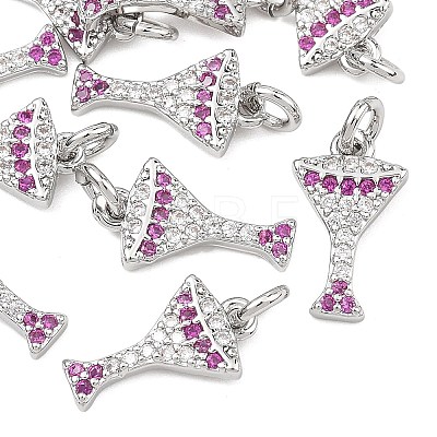 SHEGRACE Brass Micro Pave Cubic Zirconia Pendants XGRQ1U118-381P-1
