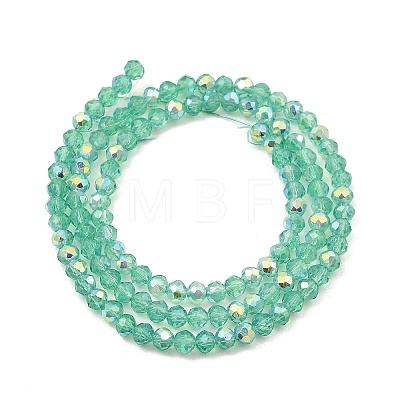 Baking Painted Transparent Glass Beads Strands DGLA-A034-J4mm-B10-1