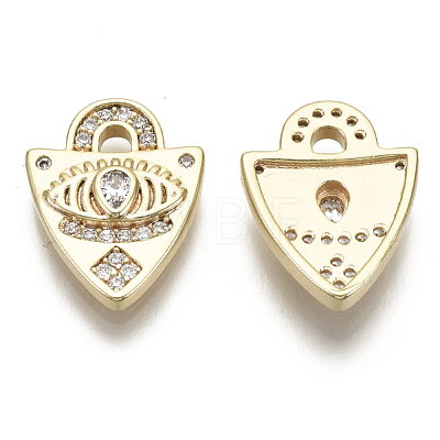 Brass Micro Pave Cubic Zirconia Charms KK-R136-044-NF-1