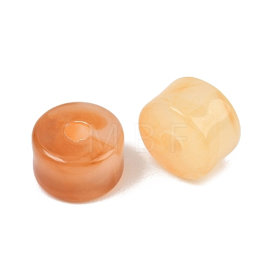 Two-Color Opaque Acrylic Imitation Gemstone Beads AC-CBA3EFE-02F-1