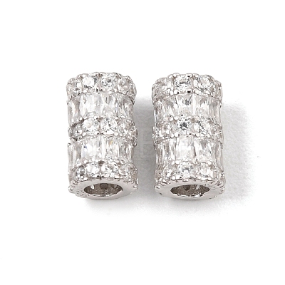 925 Sterling Silver Micro Pave Clear Cubic Zirconia Beads SE-CBAF1B2-16D-P-1